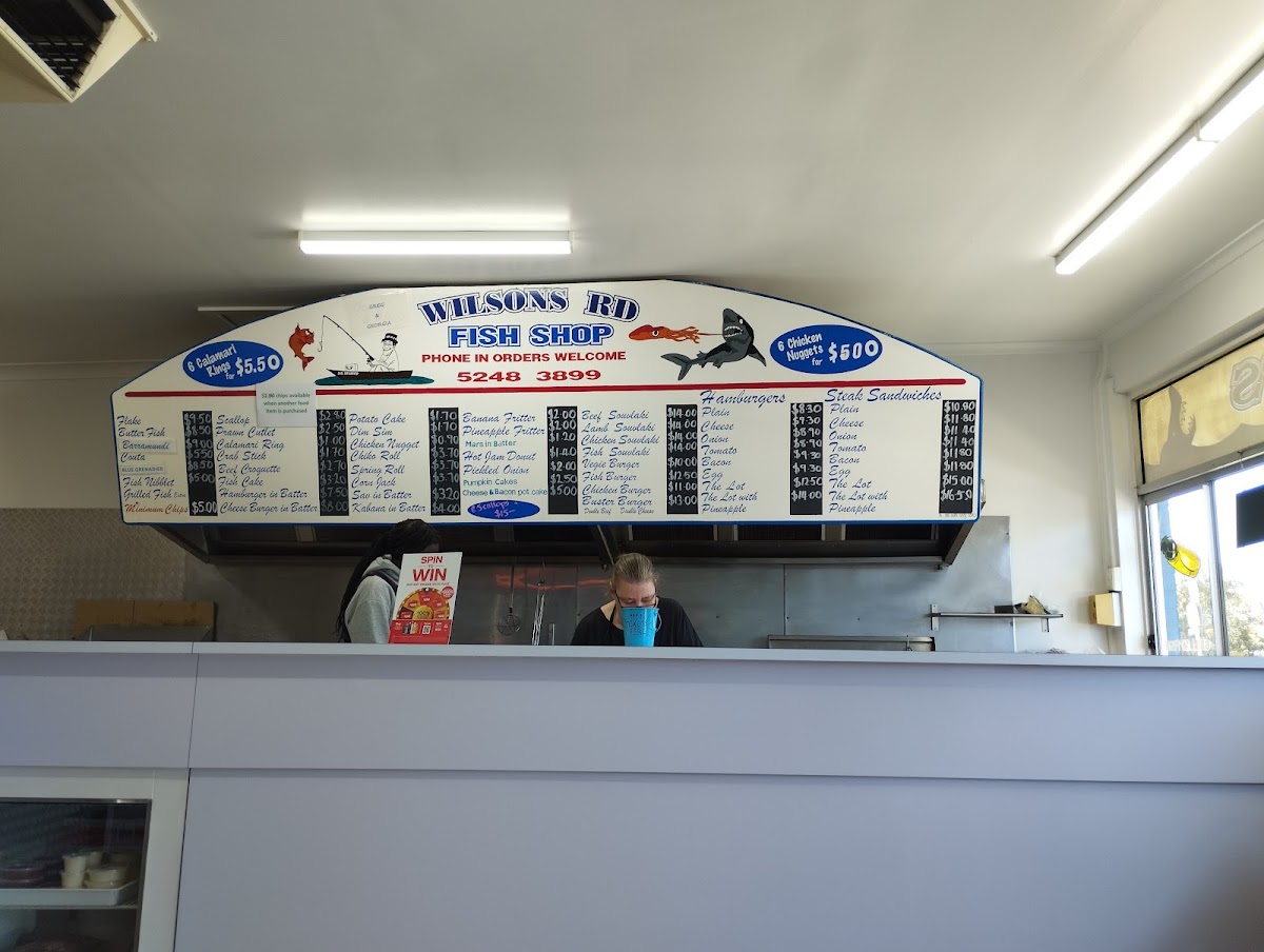 Menu Wilsons Road Fish Shop Geelong-3