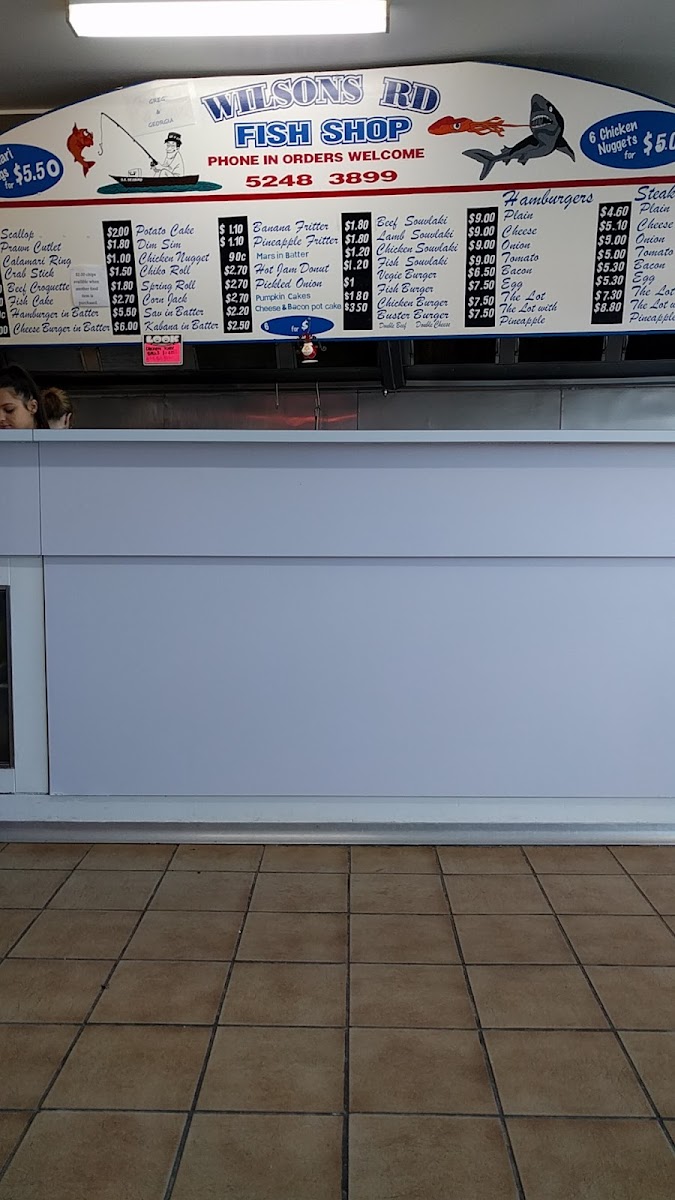 Menu Wilsons Road Fish Shop Geelong-7